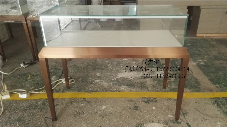 玫瑰金不銹鋼珠寶展柜